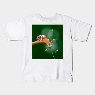 Snail Flower Kids T-Shirt